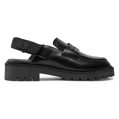 Sandály Calvin Klein Jeans Combat Sling Mule LTH Černá