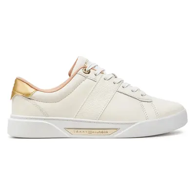 Sneakersy Tommy Hilfiger Chic Panel Court Sneaker FW0FW07998 Écru