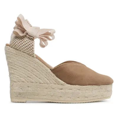 Espadrilky Manebi Heart-Shaped Wedge Espadrilles W 1.9 WH Hnědá