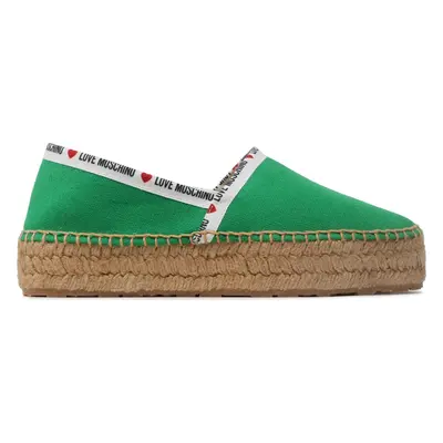 Espadrilky LOVE MOSCHINO JA10323G1GJH0850 Zelená