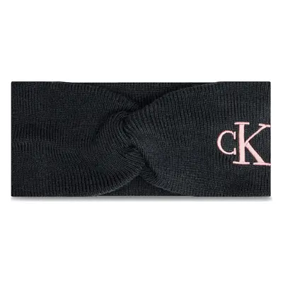 Textilní čelenka Calvin Klein Monogram Embro K60K612658 Černá