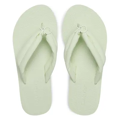 Žabky Calvin Klein Flatform Flip Flop W/Hw HW0HW01503 Zelená