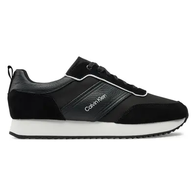 Sneakersy Calvin Klein Low Top Lace Up Mix HM0HM01554 Černá