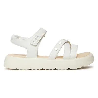 Sandály Geox J Sandal Kodette Gir J45DBI 0003W C1000 D Bílá