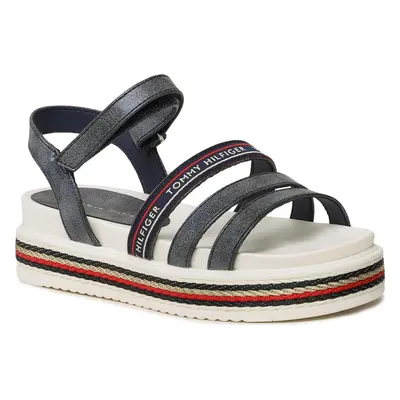 Sandály Tommy Hilfiger Platform Velcro Sandal T3A2-32763-0568 M Tmavomodrá