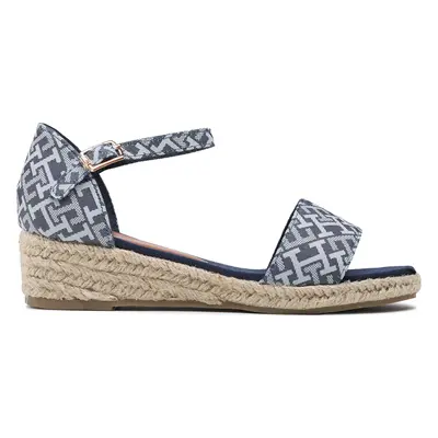 Espadrilky Tommy Hilfiger Rope Wedge Sandal T3A7-32776-0048 M Tmavomodrá