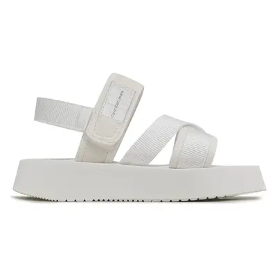 Sandály Calvin Klein Jeans Prefresato Sandal Bagde YW0YW00967 Bílá