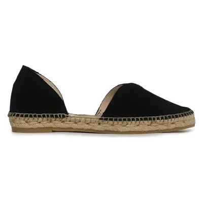 Espadrilky Manebi Suede Open-Side Flats K 1.0 O0 Černá