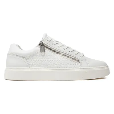 Sneakersy Calvin Klein Low Top Lace Up W/ Zip Mono HM0HM01496 Bílá