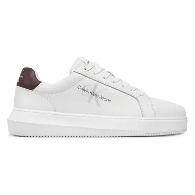 Sneakersy Calvin Klein Chunky Cupsole Monologo YM0YM00681 Bílá