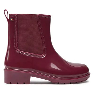 Holínky Tommy Hilfiger Flag Rainboot FW0FW08213 Bordó