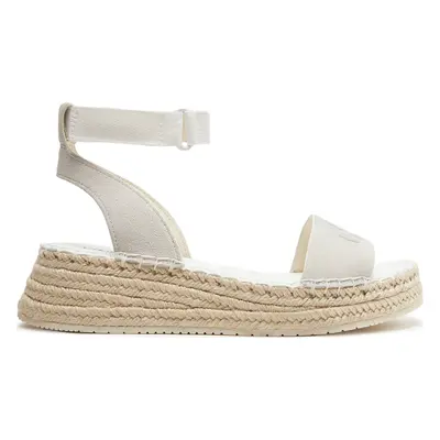 Espadrilky Calvin Klein Jeans Sporty Wedge Rope Su Con YW0YW00977 Écru