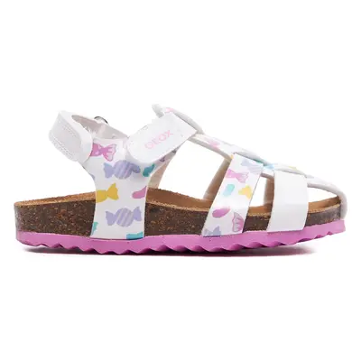 Sandály Geox B Sandal Chalki Girl B452RA 000HH C0653 S Bílá