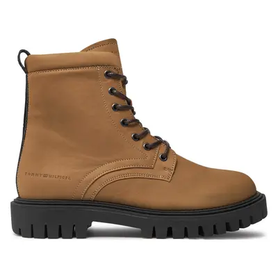 Turistická obuv Tommy Hilfiger Casual Hilfiger Chunk Z Nbk Boot FM0FM05149 Hnědá