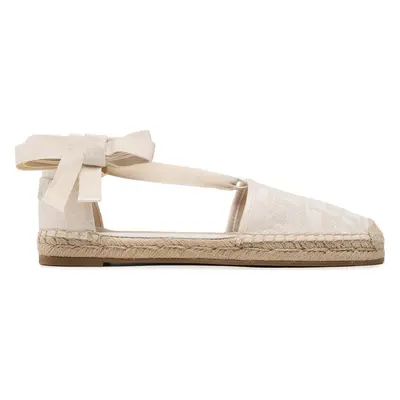 Espadrilky Tommy Hilfiger Closed Toe Espadrille Monogram W FW0FW07253 Écru