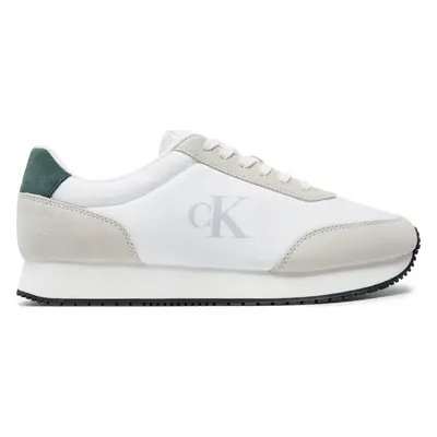 Sneakersy Calvin Klein Jeans Retro Runner YM0YM01119 Écru