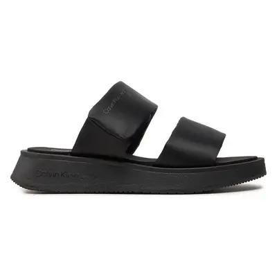 Nazouváky Calvin Klein Jeans Slide Double Strap Sandal Dc YW0YW01355 Černá