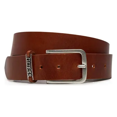 Pánský pásek Guess Detailed Loop Belt M4BZ29 L0VE0 Hnědá