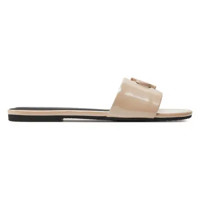 Nazouváky Calvin Klein Jeans Flat Sandal Slide Mg Met YW0YW01348 Béžová