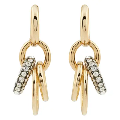 Naušnice Tory Burch Miller Pave Interlocking Earring 160179 Zlatá