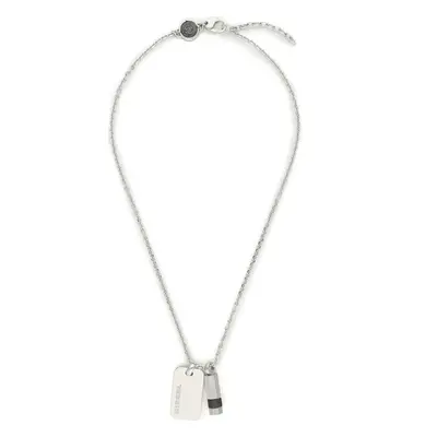 Náhrdelník Diesel Brave Armor Double Pendant DX1156040 Stříbrná