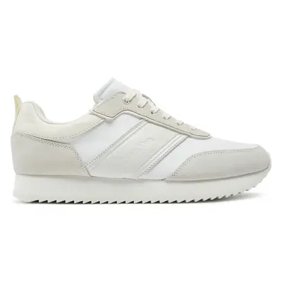 Sneakersy Calvin Klein Low Top Lace Up Mix HM0HM01554 Bílá