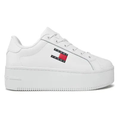 Sneakersy Tommy Jeans Tjw Flatform Ess EN0EN02518 Bílá