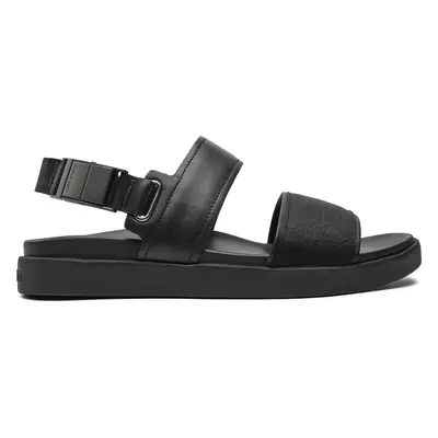 Sandály Calvin Klein Back Strap Sandal Jaq Mono Ip HM0HM01421 Černá