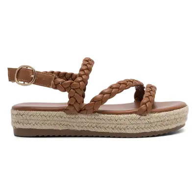 Espadrilky DeeZee E8875-1 Hnědá