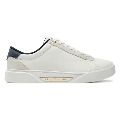 Sneakersy Tommy Hilfiger Chic Court Sneaker FW0FW08123 Écru