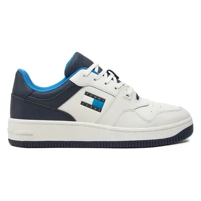 Sneakersy Tommy Jeans Basket Leather EM0EM01434 Tmavomodrá