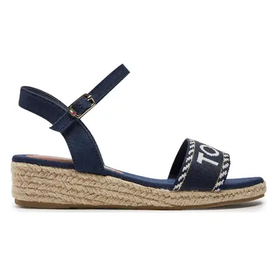 Espadrilky Tommy Hilfiger Rope Wedge Sandal T3A7-33287-0890 Tmavomodrá