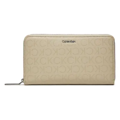 Velká dámská peněženka Calvin Klein Ck Must Xl Z/A Wallet_Epi Mono K60K611773 Šedá