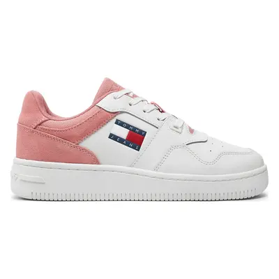 Sneakersy Tommy Jeans Tjw Retro Basket Mix Media EN0EN02653 Růžová