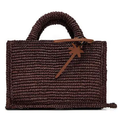 Kabelka Manebi Handcrafted Raffia Sunset Bag Mini V 7.4 CO Hnědá