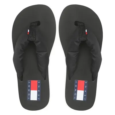 Žabky Tommy Jeans Flag Eva Beach Sandal EN0EN02111 Černá