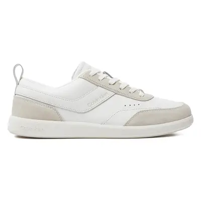 Sneakersy Calvin Klein Low Top Lace Up Lth Mix HM0HM00851 Bílá