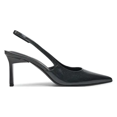 Sandály Calvin Klein Heel Slingback Pump 70 Saff Lth HW0HW02068 Černá