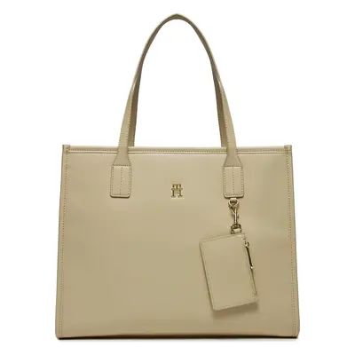 Kabelka Tommy Hilfiger Th City Tote AW0AW15690 Béžová