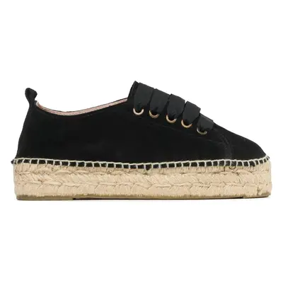 Espadrilky Manebi Lace-Up Espadrilles K 1.0 E0 Černá