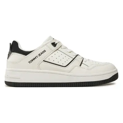 Sneakersy Tommy Jeans Tjm Basket Retro Cupsole Wl EM0EM01464 Bílá