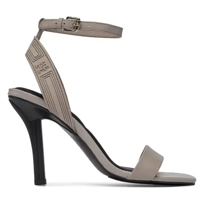 Sandály Tommy Hilfiger Sporty Leather High Heel Sandal FW0FW07795 Béžová