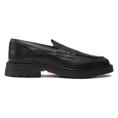 Loafersy Tommy Hilfiger Comfort Lwt Lth Loafer FM0FM05089 Černá