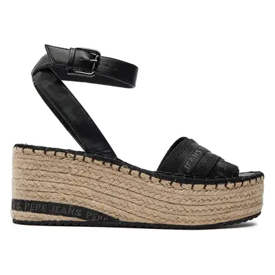 Espadrilky Pepe Jeans Witney Cross PLS90669 Černá