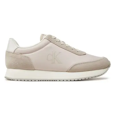 Sneakersy Calvin Klein Runner Laceup Low Mg Mix YW0YW01615 Béžová