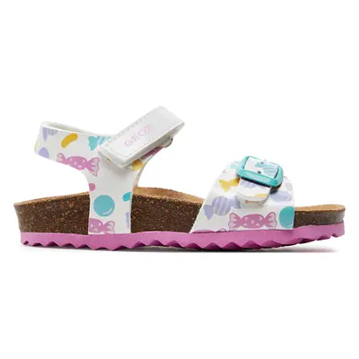 Sandály Geox B Sandal Chalki Girl B922RA 000HH C0653 S Bílá