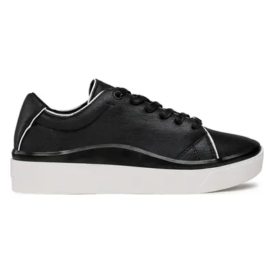 Sneakersy Calvin Klein Cupsole Wave Lace Up HW0HW01349 Černá