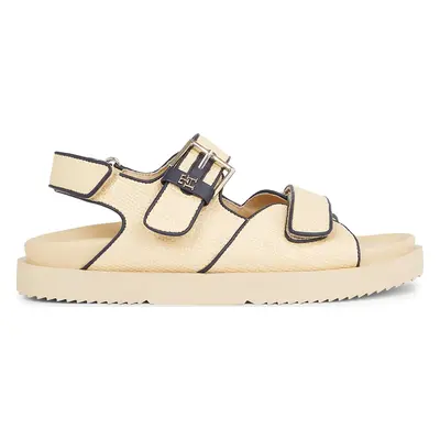 Sandály Tommy Hilfiger Rafia Sporty Sandal FW0FW07896 Béžová