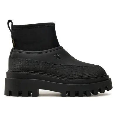 Holínky Calvin Klein Jeans Flatform Rainboot Low Mg R YW0YW01560 Černá