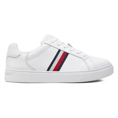 Sneakersy Tommy Hilfiger Essential Court Sneaker Stripes FW0FW08001 Bílá